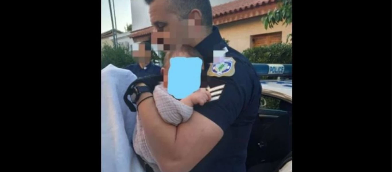 Γλυκά Νερά: «Ραγίζει» καρδιές η αγκαλιά αστυνομικού στο άτυχο βρέφος της Καρολάιν (φώτο)
